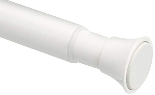Amazon Basics - Barra de tensión para cortina de ducha o marco de puerta, Blanco, 198 a 274 cm