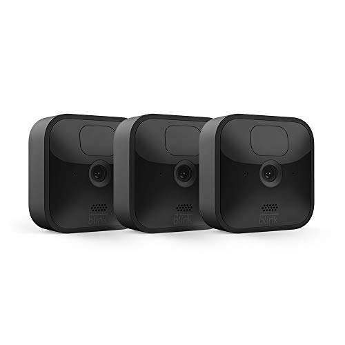 Blink Outdoor | Cámara de seguridad HD inalámbrica y resistente a la intemperie, con 2 años de autonomía, detección de movimiento, compatible con Alexa | 3 cámaras