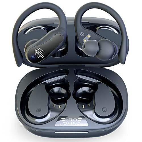 Auriculares Inalámbricos Deportivos Auriculares Bluetooth 5.3, Cascos Inalambricos con HD Mic, 48Hrs Estéreo, Audifonos Deporte IP7 Impermeable, CVC 8.0 Cancelación de Ruido In-Ear Auriculares Running