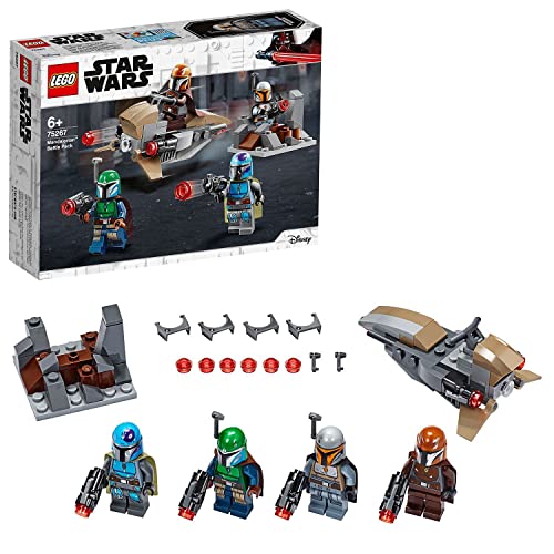 LEGO 75267 Star Wars Pack de Combate: Mandalorianos, Juguete de Construcción con 4 Mini Figuras con Blásteres
